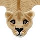 Hand Tufted Rug Lioness Pretend Skin Woolen Rug